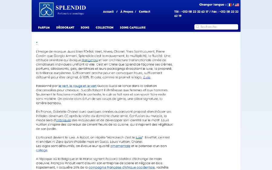 Splendide, 2018, site internet : www.splendide-ma.com/about.html - Marine Kaiser